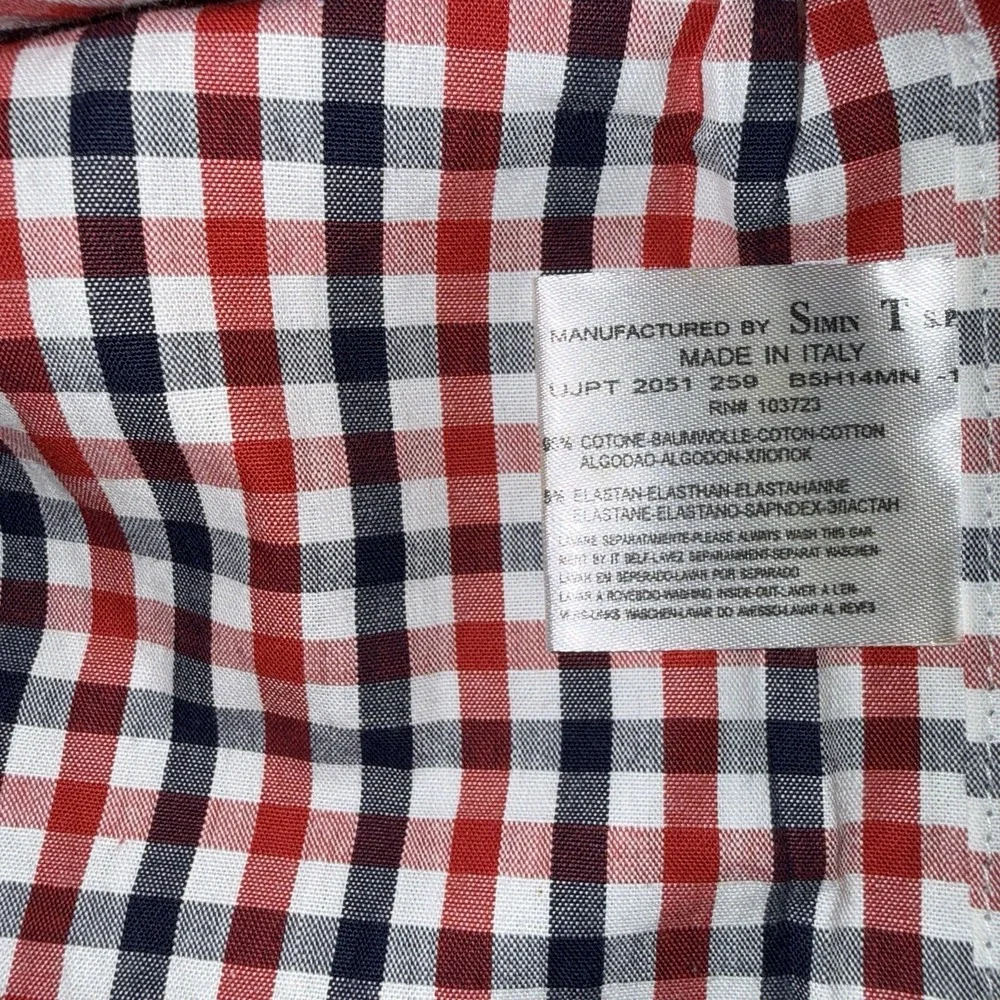 Boys Ralph Lauren Long Sleeve Button Up Shirt Red/ Blue Size XL